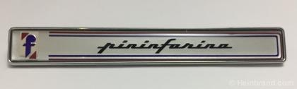 Emblema pininfarina cromato 142 x 20 mm