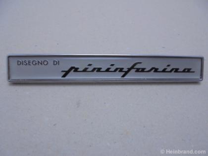 Emblema disegno di pininfarina 142 x 20 mm