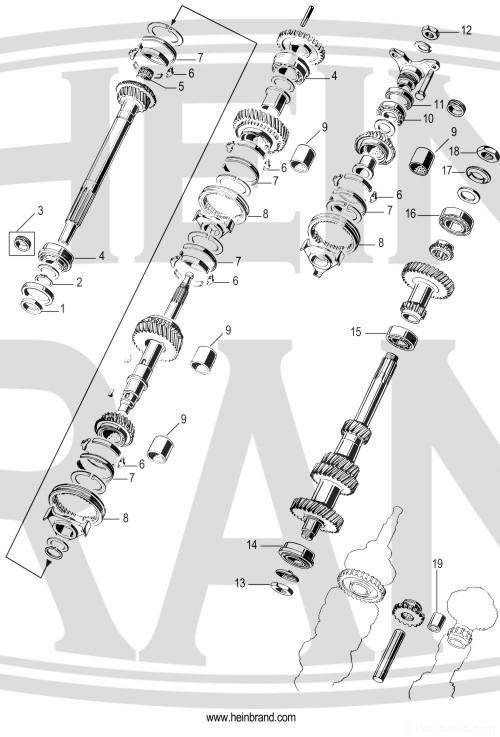 Alfa Romeo Giulia Super Nuova Gearbox, gear sets Hein Brand